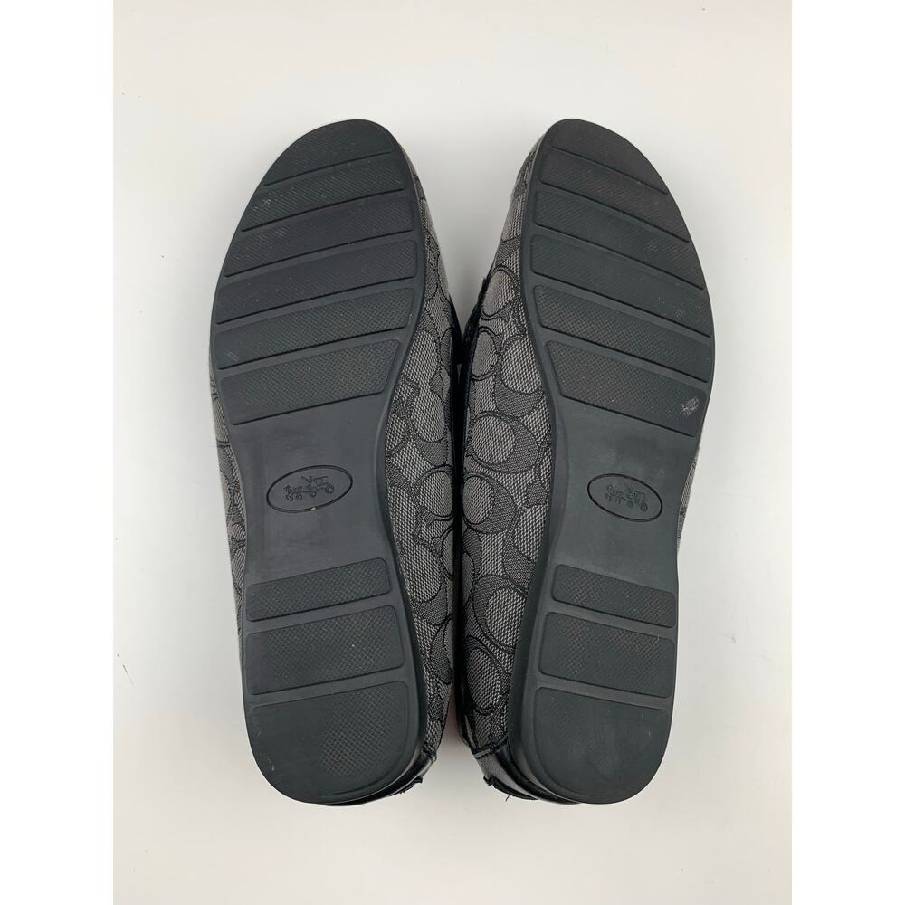 Coach Olive Slip On Driving Loafers Grey Signature Fabric Shoes Flats Women's 9 - Picture 10 of 11